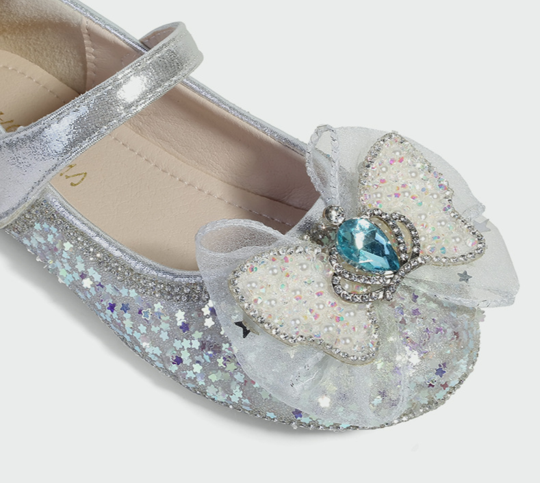Mère et enfants filles princesse chaussures 2024 printemps nouvelles chaussures en cristal à paillettes pour enfants petite fille chaussures à semelle souple chaussures de danse performance_voghion.com