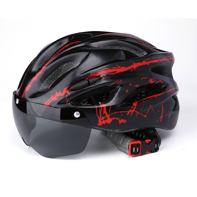 Casque d'équitation de style extraterrestre cool forme intégrée casque de vélo de route de montagne pour hommes et femmes équipement d'équitation magnétique_voghion.com