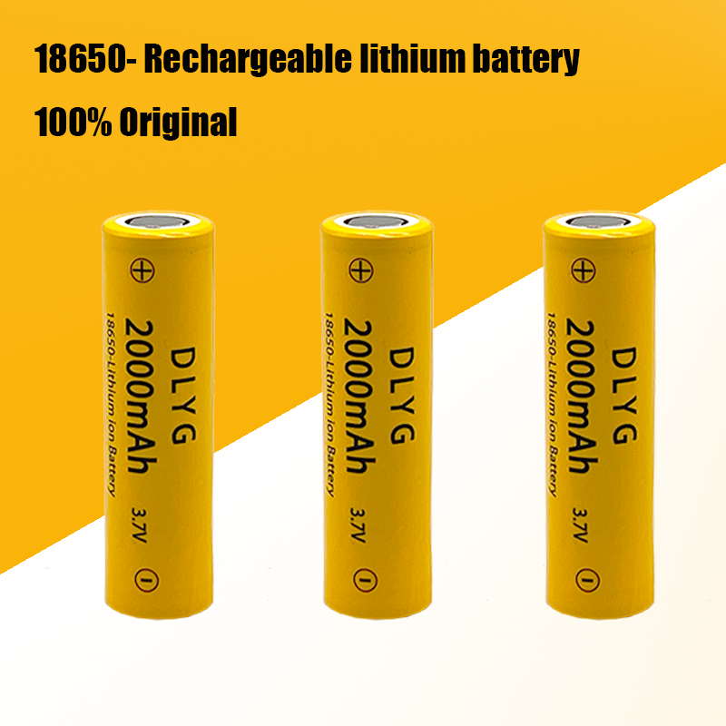 18650 batteri Uppladdningsbart batteri 3,7V 18650 2000mAh Kapacitet Li-ion uppladdningsbart batteri för ficklampa Ficklampa Batteri+laddare_voghion.com