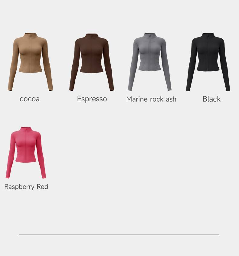 Chaqueta deportiva para mujer, transpirable, ajustada, sin costuras, para exteriores, yoga, entrenamiento y running._voghion.com