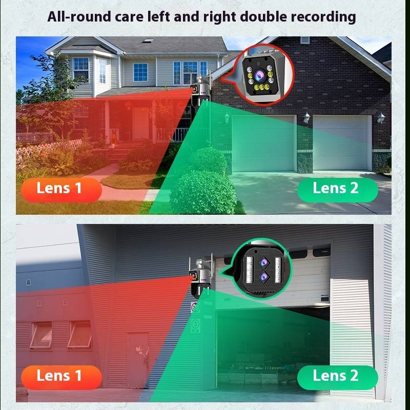 IPC360 Pro Dual-Lens Security Camera - 2K HD Panoramic View, IP66 Waterproof, Smart Motion Detection & Color Night Vision_voghion.com