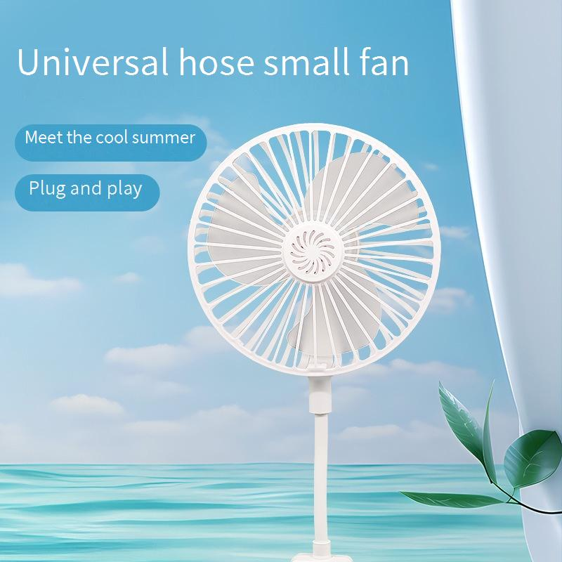 Round Plug-in Desk Fan - Ultra Quiet & Portable (USB/AC Power Perfect For Office & Home Use)_voghion.com
