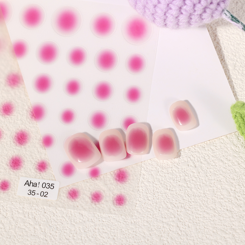 3D transparenter Puder-Rouge, allmählicher Wechsel, Nagelkunst-Aufkleber, selbstklebender Regenbogen-Puder-Rouge-Schieber, Grad_voghion.com