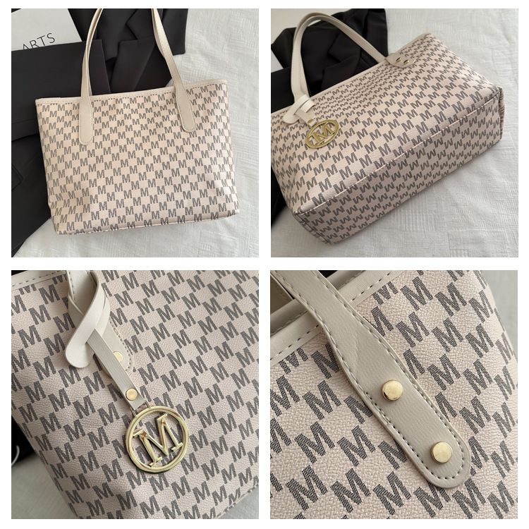 Stylish Large Capacity Tote Bag For Women - Fashionable Printed Shoulder Bag With Zipper Closure, Perfect For Daily Use_voghion.com