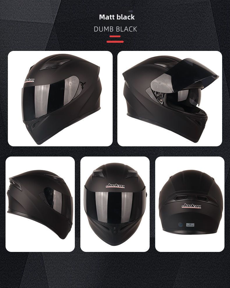 Doppellinsen-Motorradhelm Herren-Trailrunning-Helm Elektrischer Damen-Winter-Vollschutzhut-Integralhelm_voghion.com