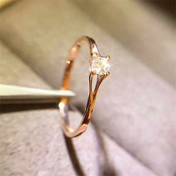 Accessori Moda Semplice Anello da donna tempestato di diamanti_voghion.com