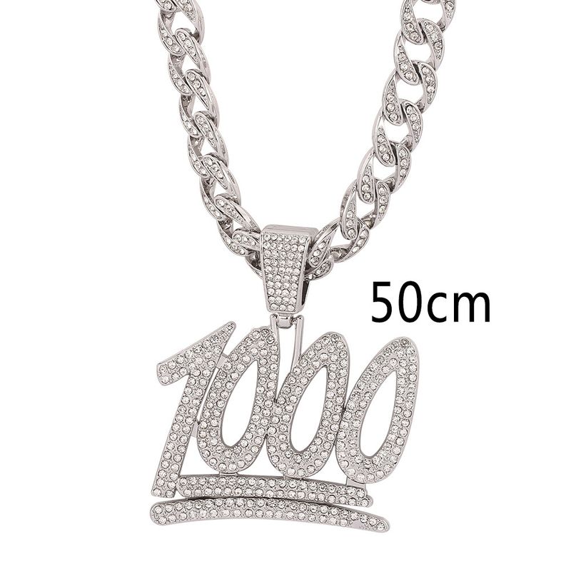 Collana con ciondolo a forma di numero e lettera, stile nuovo, accessori alla moda per uomo Hip-Hop_voghion.com