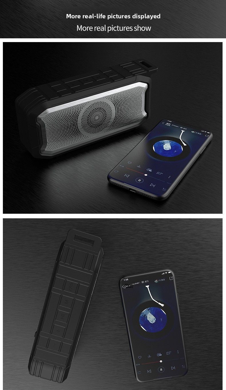 【High Quality】 Portable Smart With Heavy Bass, Stereo Ipx7 Waterproof Outdoor Bluetooth Speaker Private Model_voghion.com