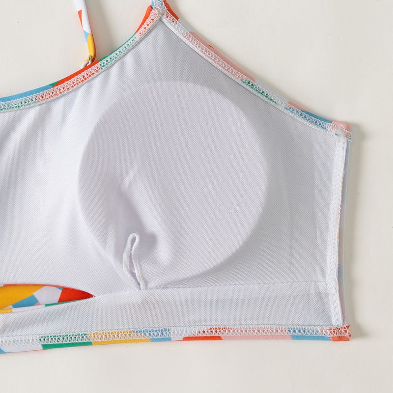 Women's Clothing High End Multi Color Printing Fashion Three Piece Bikini BIKINI Sexy Women's Swimsuit_voghion.com