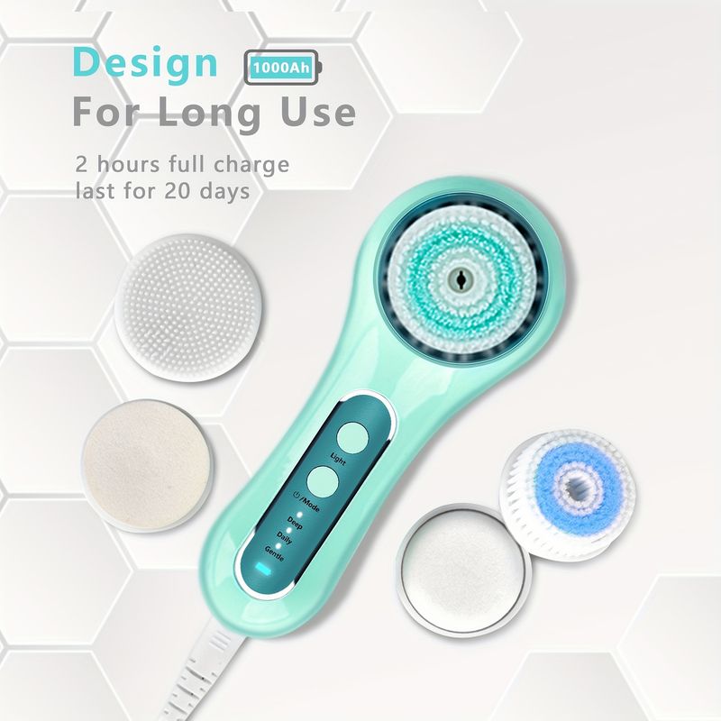 Facial Cleansing Brush, USB Rechargeable Face Brush For Exfoliating, Massaging And Deep Cleansing, Holiday Gifts For Women Mother's Day Gift_voghion.com