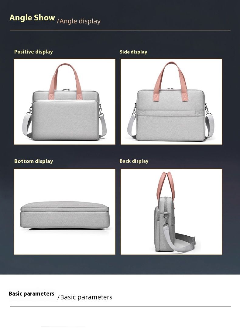 Fashionable And Minimalist Laptop Bag With Full Airbags Trendy Men's And Women's Handbag Suitable For Various Computers_voghion.com