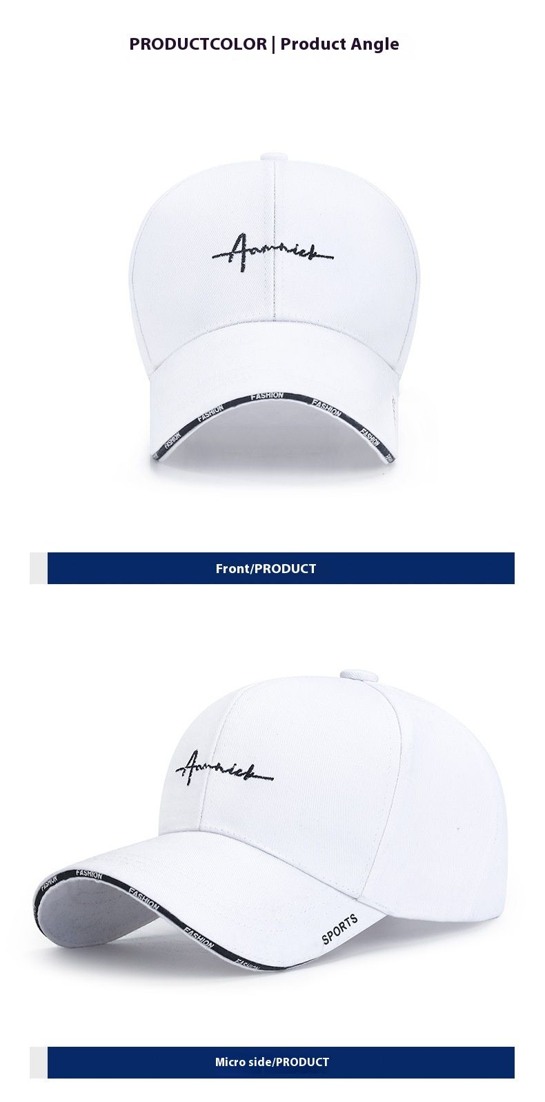 Șapcă de baseball nouă pentru primăvara și toamna, casual, cu litere, parasolar, Duckbill Cap, pentru tineri studenți, bărbați și femei, pălărie_voghion.com
