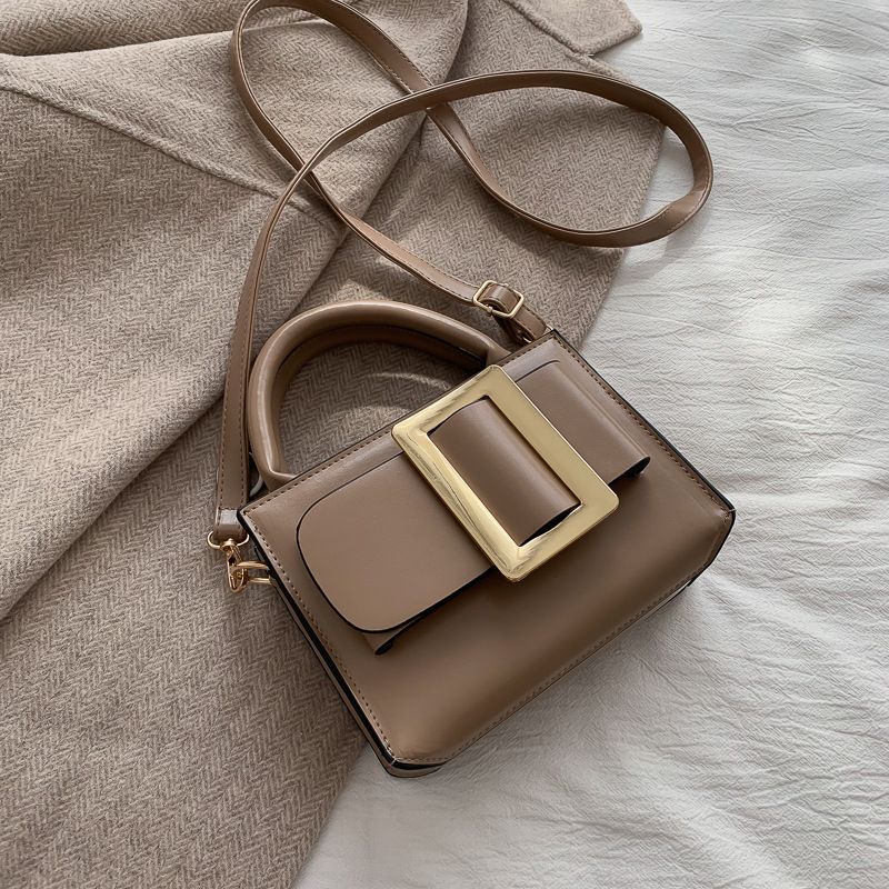 Piccola borsa quadrata per donna 2020, nuova borsa a tracolla alla moda coreana, tinta unita, con texture_voghion.com