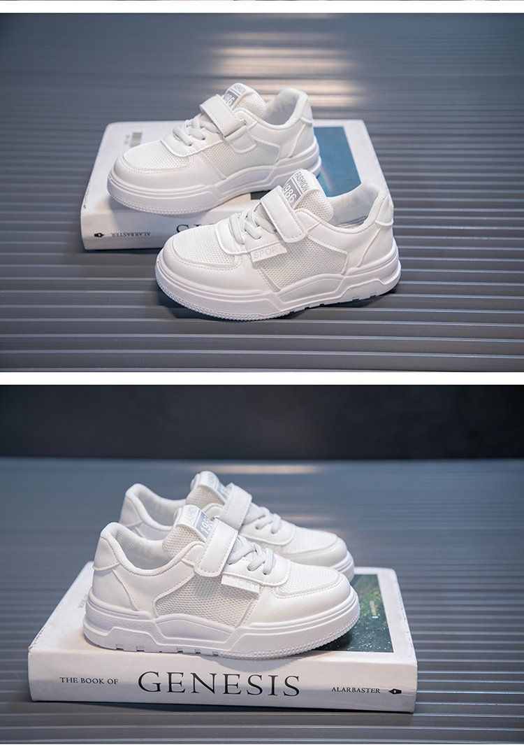 Little White per bambini 2024 Primavera edizione coreana antiscivolo Suola morbida Sport casual per studenti di ragazzi e ragazze_voghion.com