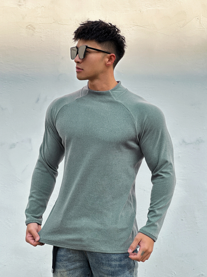 Nuovo maglione sportivo casual da uomo, autunno e inverno, con scollo rotondo, ampio, con cerniera sul fondo, in velluto_voghion.com