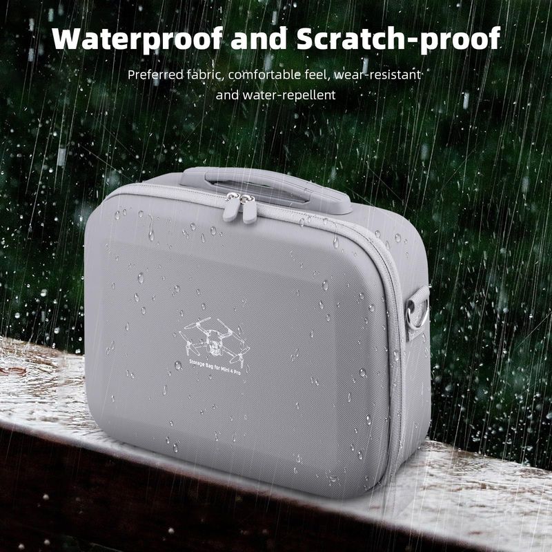 2 Case, Large Capacity Portable PU Leather Storage Bag For DJI Mini 4 Pro Fly More Combo Drone RC2 Controller Kit_voghion.com