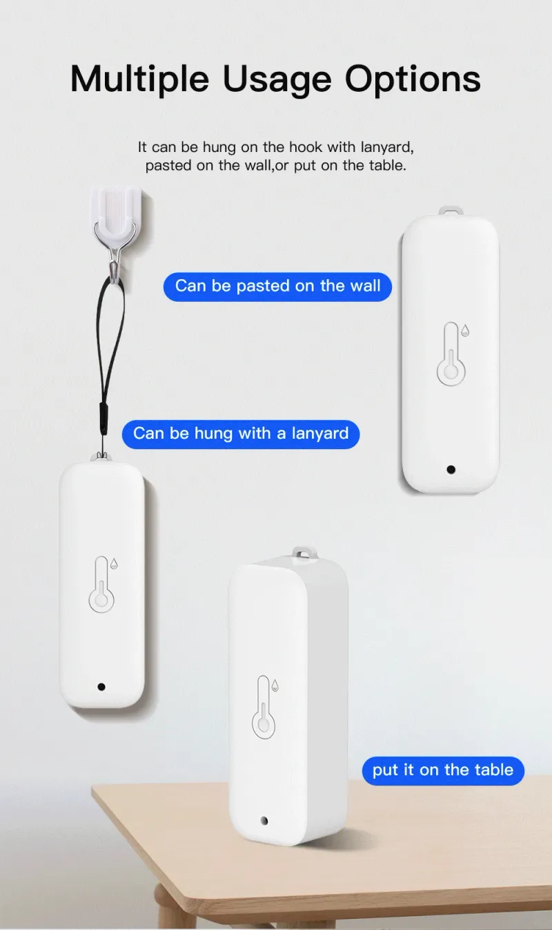 Tuya Zigbee/Wifi Sensore di temperatura e umidità per esterni Termometro Smart Life Lavoro Google Assistant, IP65_voghion.com
