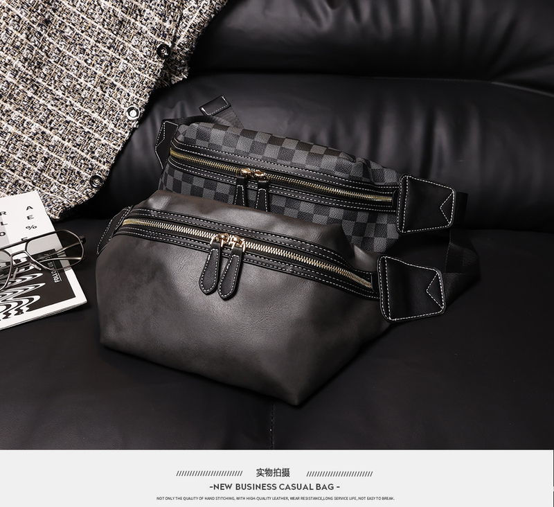 2023 Nei europäesch an amerikanesch klassesch Casual Kontrast Gürteltasch Modesch a villfälteg One-Shoulder Crossbody Broschttasch Trendy Unisex Modeller_voghion.com