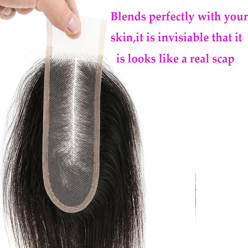 2x6 Lace Closure Straight 100% Human Hair Kim K Middle Part Closure Straight HD Transparent Lace Closure 2x6 Human Hair Kim K Closure 16inch_voghion.com