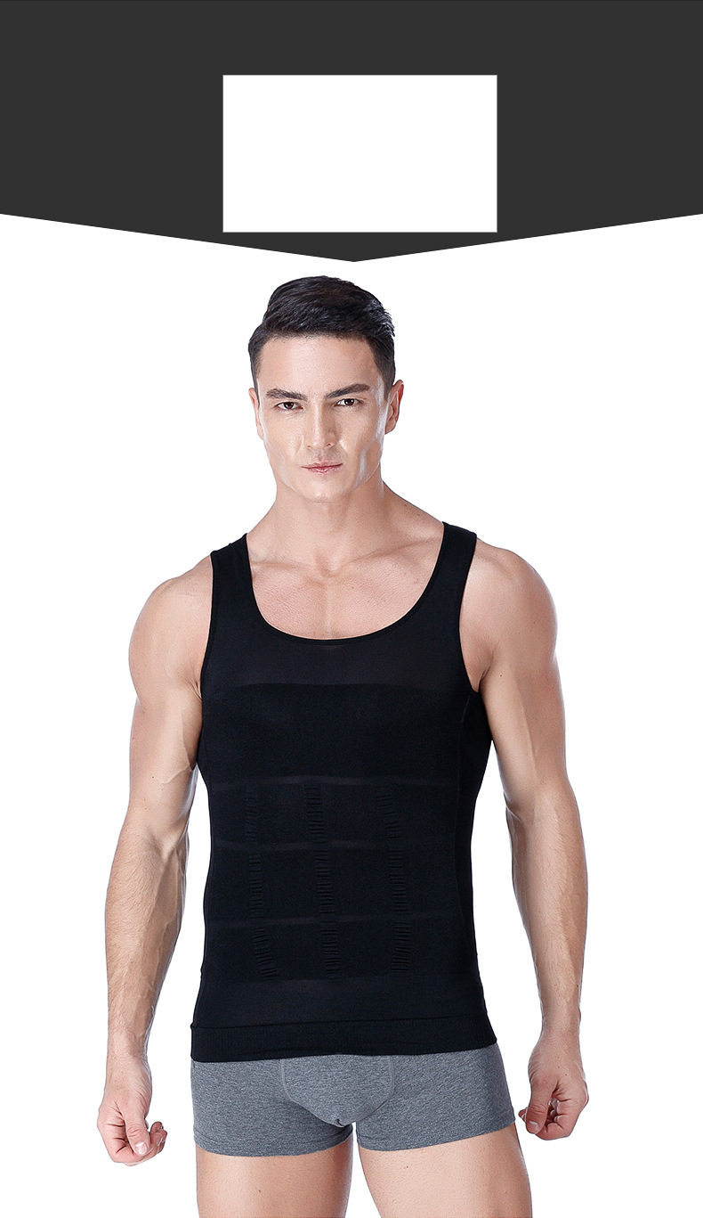 Männer Figurformende Unterwäsche Körperformung Bierbauch Abnehmen Enge Unterwäsche Dünne Nahtlose Bauch Weste_voghion.com