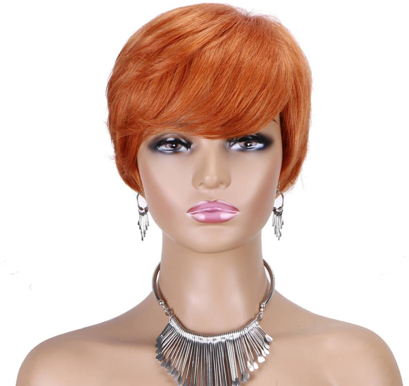 Pixie-Kurzhaar-Bob, maschinengefertigte Vollperücke, 100 % Echthaar_voghion.com