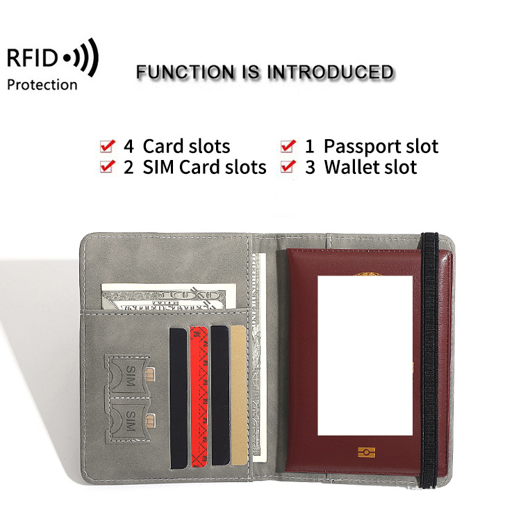 Varkaudenesto Passilaukku RFID Antimagneettinen Monitoiminen ID-laukku Yksinkertainen korttilaukku Cross border Ticket Clip_voghion.com