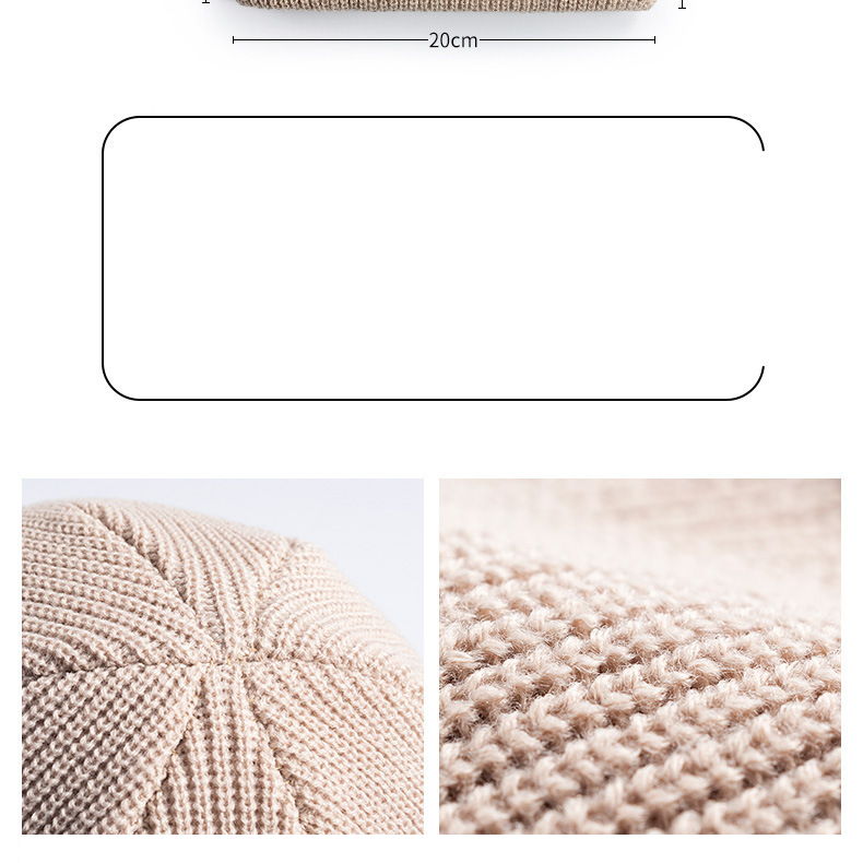 Unisex Wintermütze, warme gestrickte lässige Beanie, Totenkopfmütze, Geschenk für Herren, warme Manschettenbeanie, Umschlagmütze_voghion.com