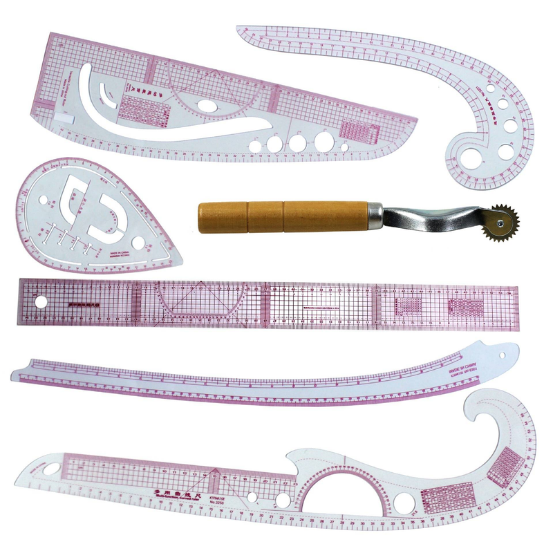Set rigle multifuncționale DIY, riglă cu mânecă, riglă pentru yardaje, riglă curbă, riglă pentru matlasare, riglă pentru cusut_voghion.com
