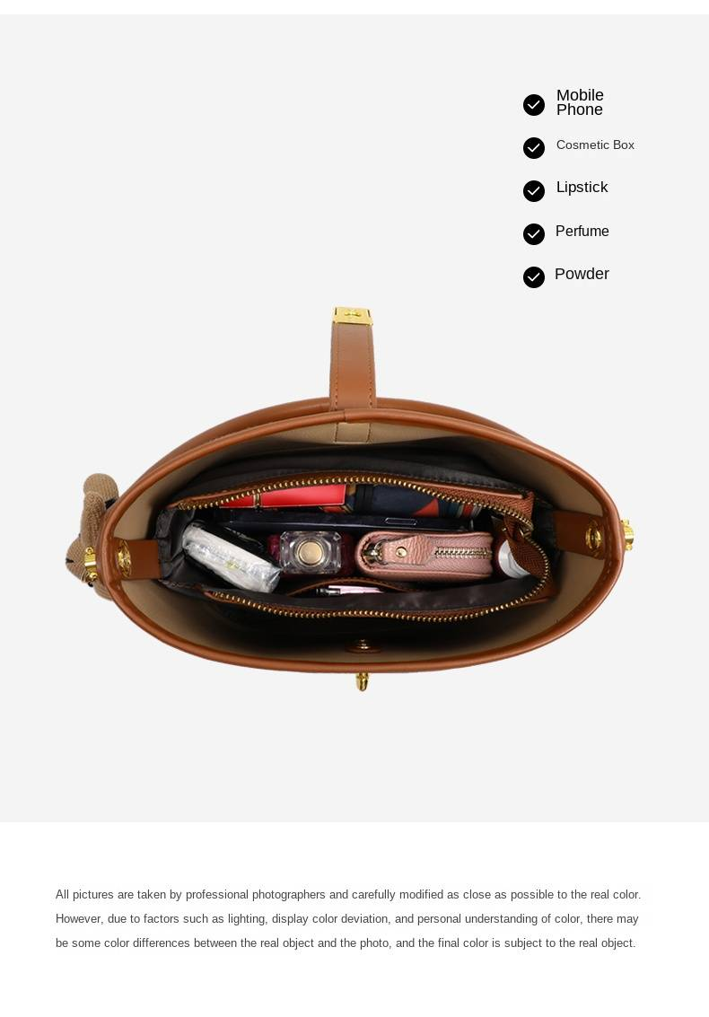 VINEY Bag Ladies 2025 New Women's Bag Bucket Bag One-shoulder Commuting Hot Style High-end Handbag Messenger Bag_voghion.com