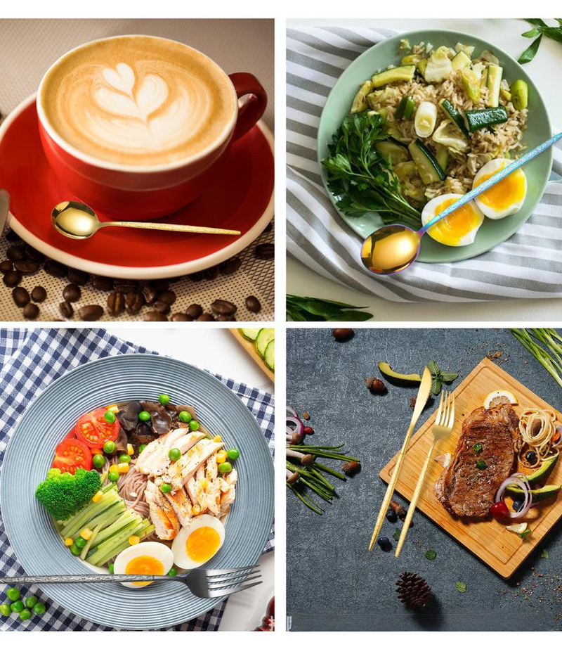 Ensemble de couteaux à steak portugais martelés en acier inoxydable - Ensemble de couverts élégants de 30 pièces pour steak et dîner occidental_voghion.com