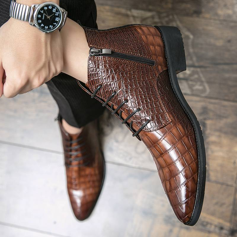 Cowboystiefel Herren Echte Stiefel für Herren Schuhe Luxusschuhe Hochwertiges Kleid Booty Man Casual Sneakers Herrenschuh Knöchel_voghion.com