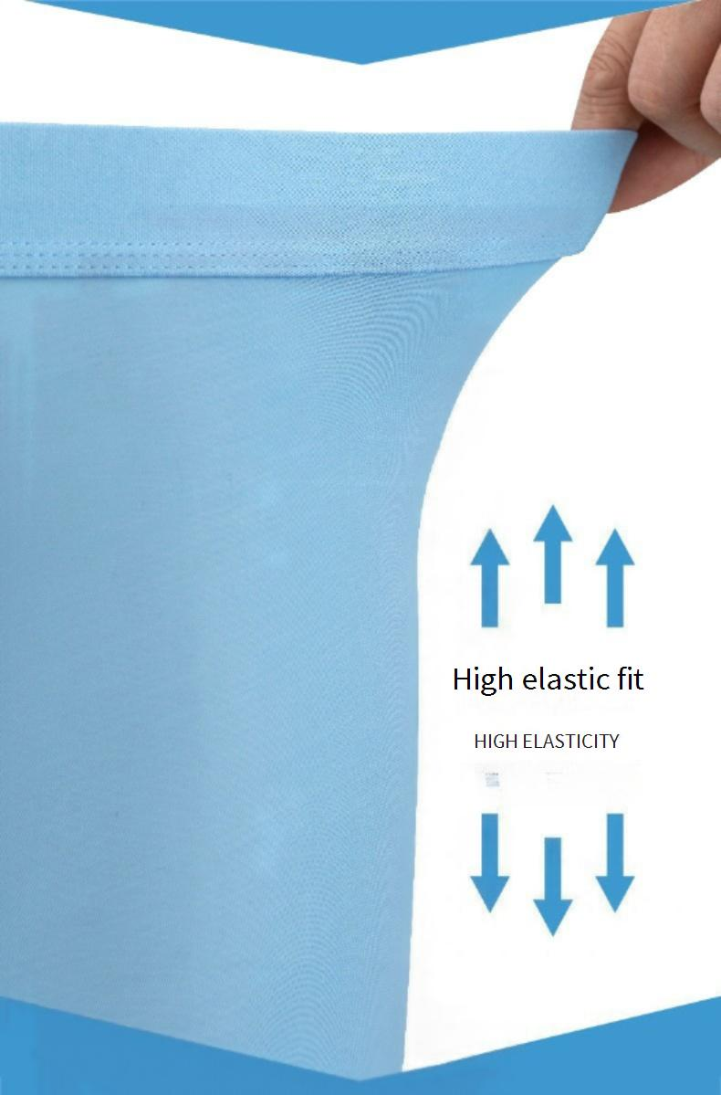 Men's UnderwearIce Silk Solid Color Men's Boxer Briefs Breathable Large Size Boys' Boxer Shorts_voghion.com