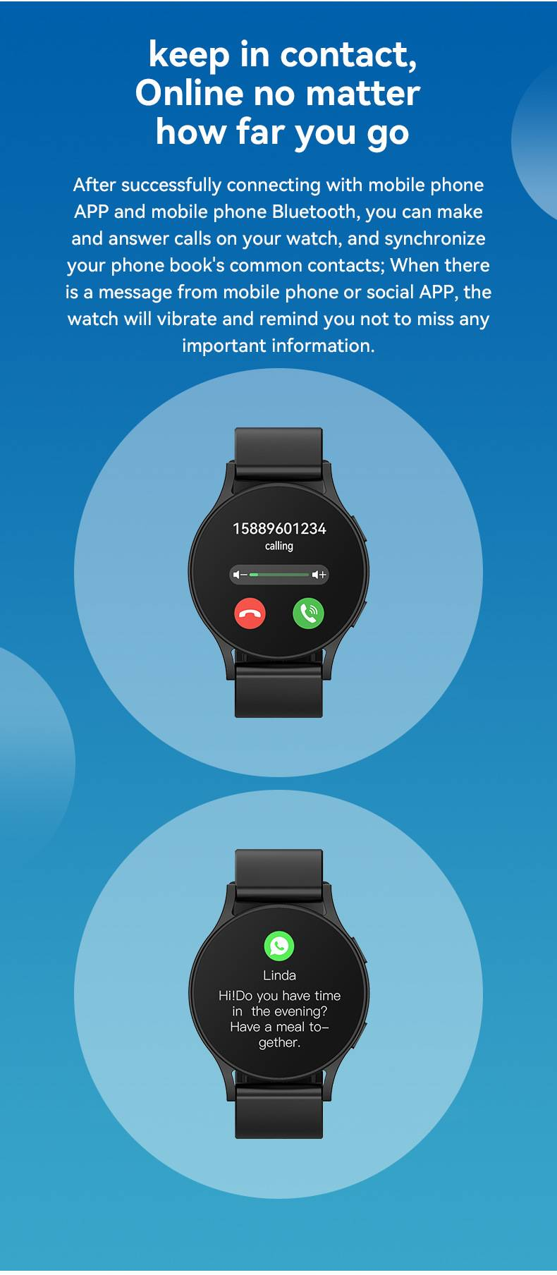 8 Yuvarlak Ekran 1.5 Tam Dokunmatik F8 Akıllı Saat Çağrı Adım Sağlık İzleme Bluetooth Bileklik_voghion.com