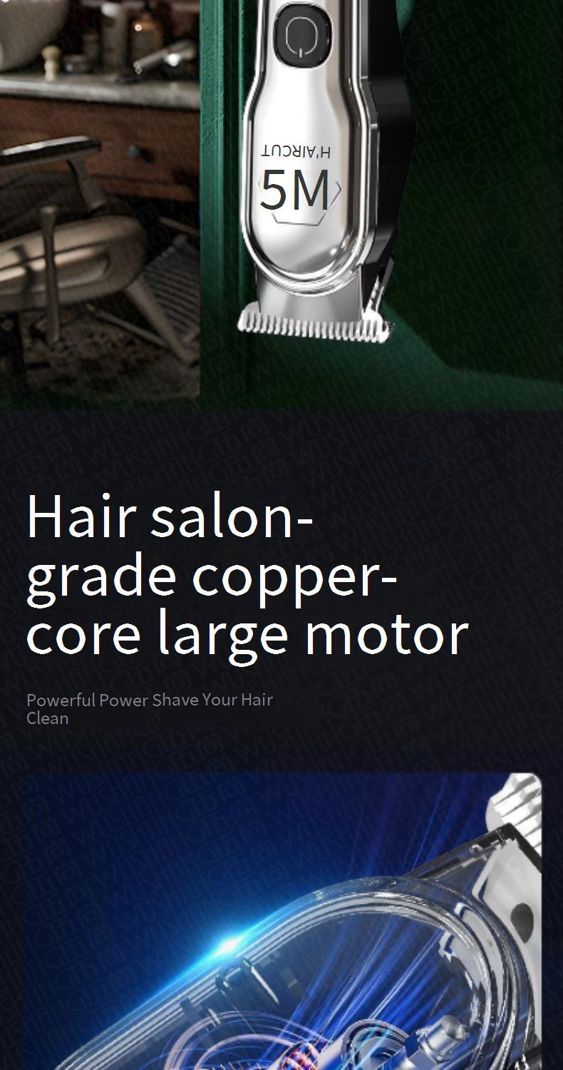 Professional Hair Clipper For Men & Women - 66X Turbo Power, Ceramic Floating Blade, Cordless/Corded Dual Mode, Self-Cleaning, 10-Year Warranty_voghion.com