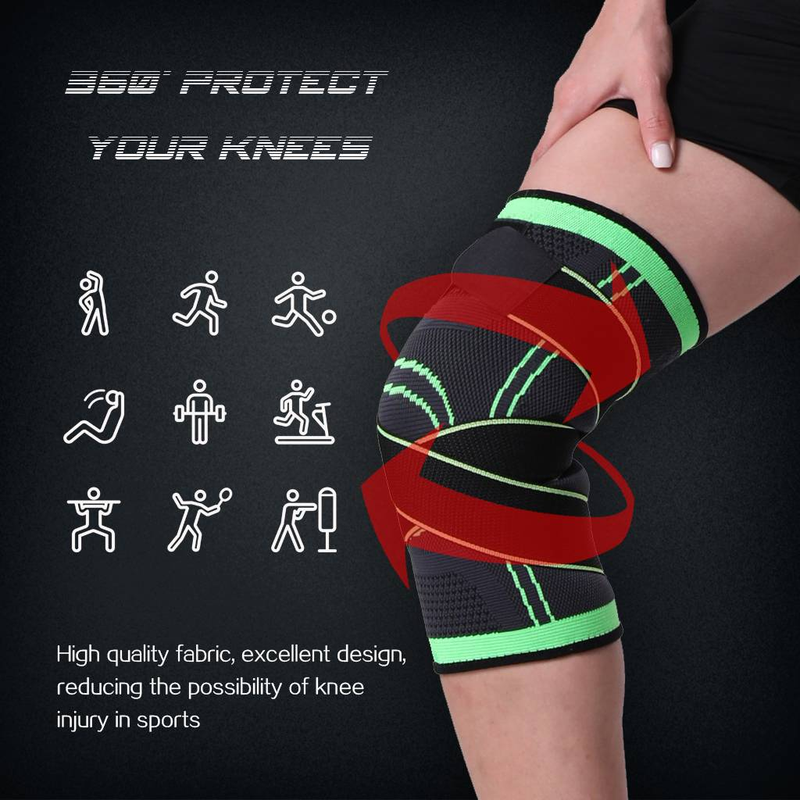 Lohnende 1PC Sport Knieschoner Männer Druck Elastische Knieschoner Unterstützung Fitness Gear Basketball Volleyball Brace Protector_voghion.com