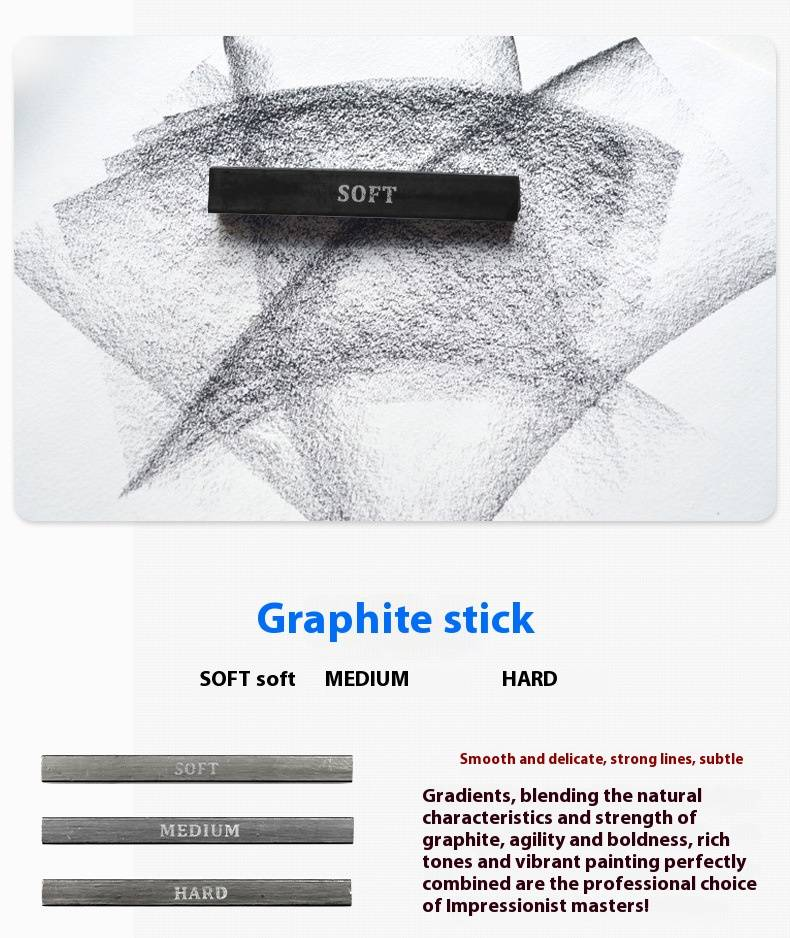 H&B 40-Piece Sketch Pencil Set With Water-Soluble Colored Pencils, Professional Art Supplies For Drawing, Sketching & Shading_voghion.com