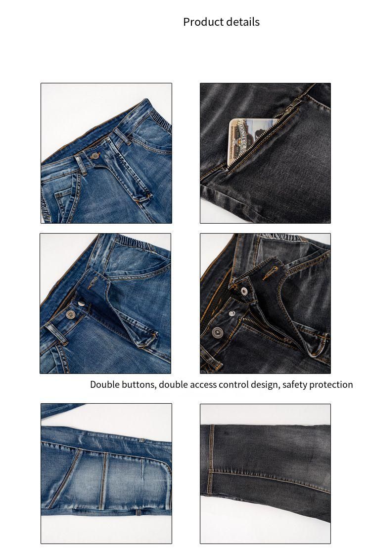 Motorcycle Kevlar Riding Pants With Dual Zippers, Stretch Denim Jeans For Men & Women, Slim Fit, All-Season Protection For Bike & Racing_voghion.com