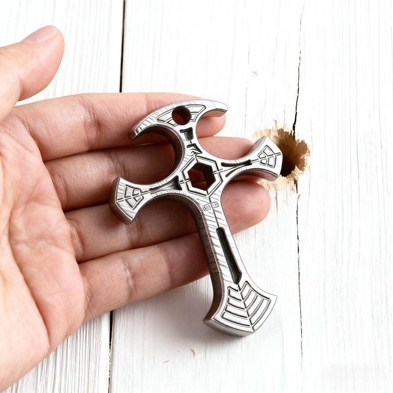 Zinc Alloy Fingerless Brass Knuckles Cross Fingerless Brass Knuckles 6*8*1 Cm Suitable For Self-Defense_voghion.com