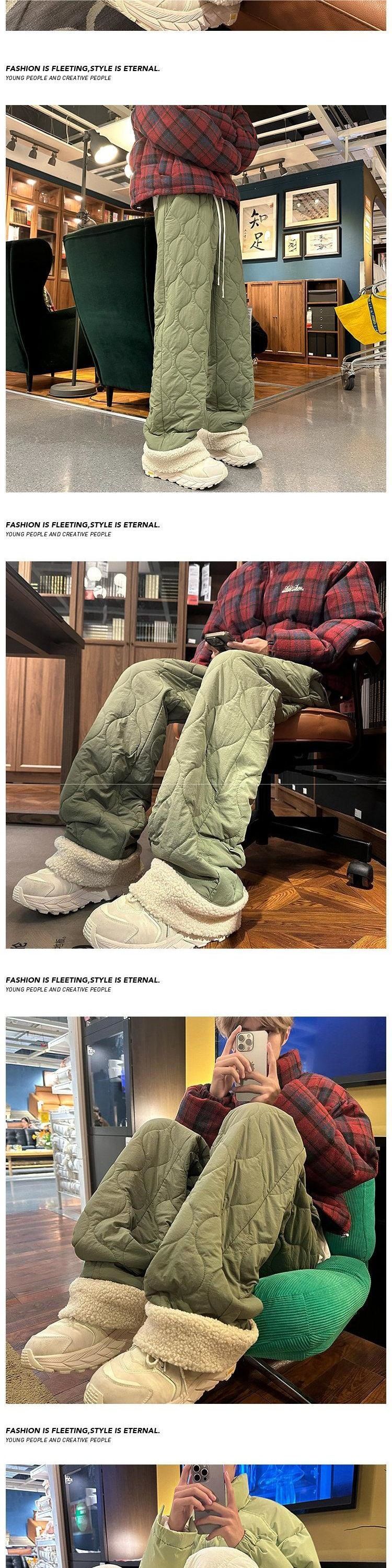 001 Pantalones casuales de invierno para hombre, resistentes al viento, impermeables, gruesos, con forro polar, cálidos y con estampado de calabaza, estilo esquí Harbin._voghion.com