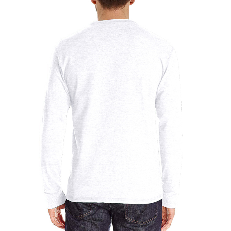 Henley-T-Shirts für Herren mit Knopfleiste, langen Ärmeln und Tasche, entspannte Passform, 100 % schwere Baumwolle_voghion.com