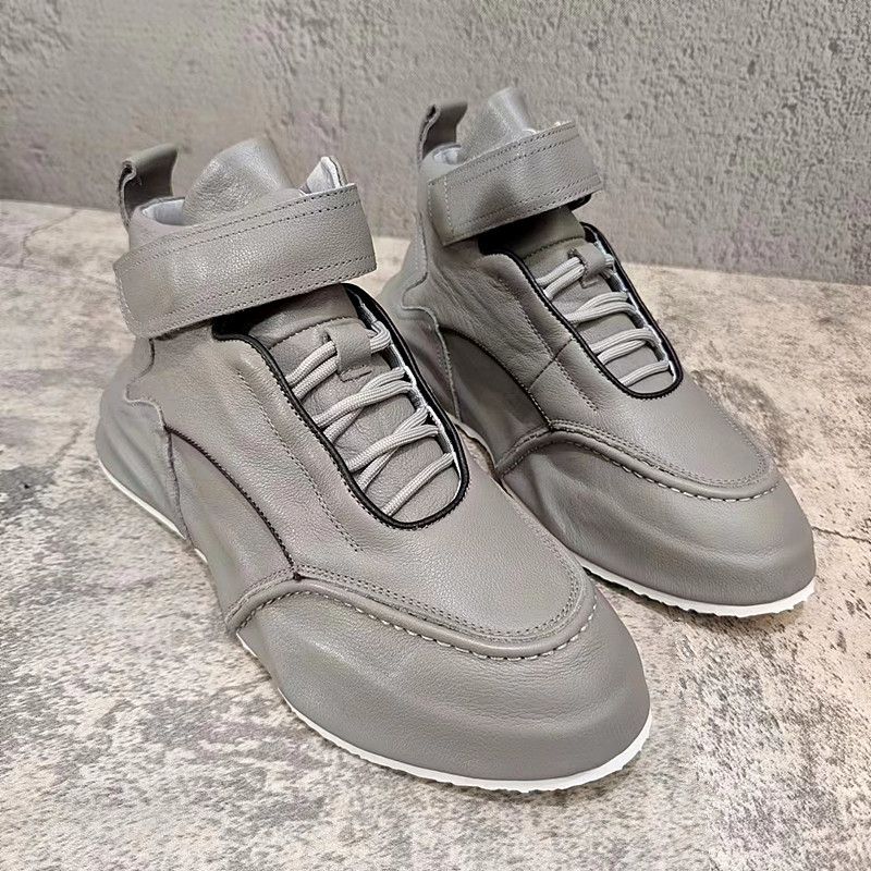 Herren-High-Top-Schuhe aus Rindsleder mit trendiger Tasche und Sohle, Freizeitschuhe für Herren_voghion.com
