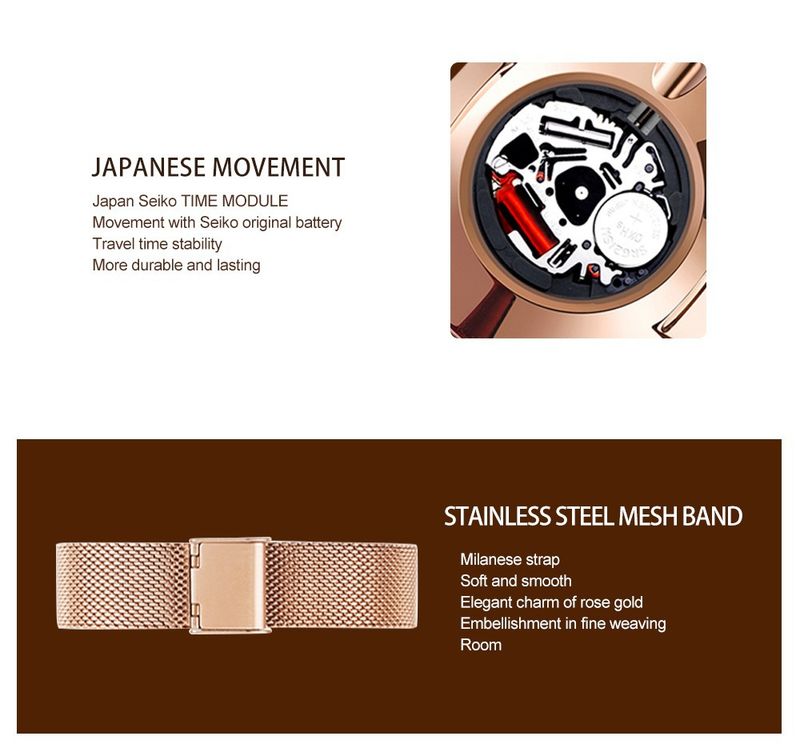 Orologio da donna Hannah Martin, stile retrò, semplice e con un piccolo quadrante quadrato, super hot in stile college._voghion.com