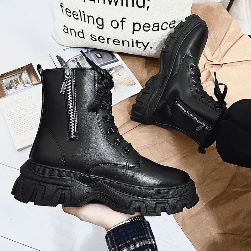 2025 New Martin British Style Motorcycle High-top Leather Trendy Forest Series All-season Men's Boots Plus Size_voghion.com