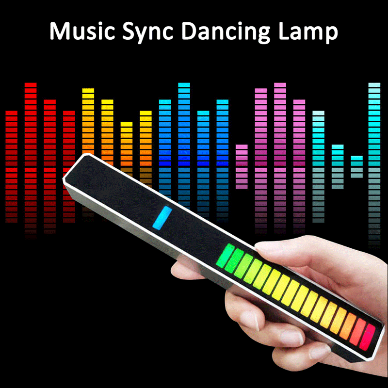 Lámpara de noche LED RGB con ritmo musical, recargable por USB, control de sonido, luz LED, captación de sonido, luz ambiental, lámpara de ambiente decorativa_voghion.com