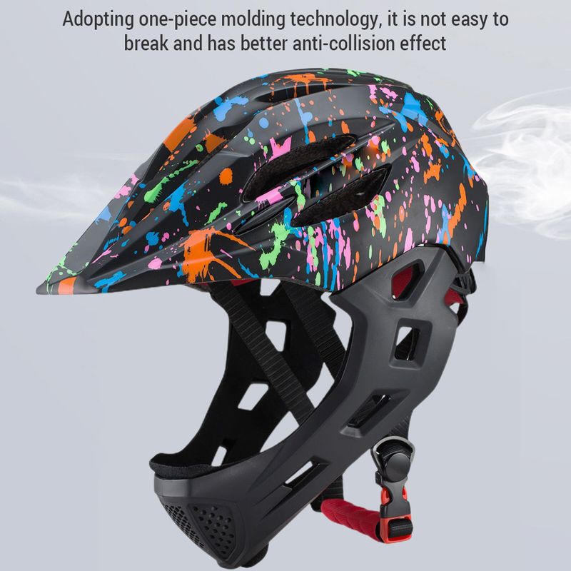 Verstellbarer, atmungsaktiver Kinderfahrradhelm für Kleinkinder, leichter Integralhelm mit LED-Licht, 16 Öffnungen für 46–5_voghion.com