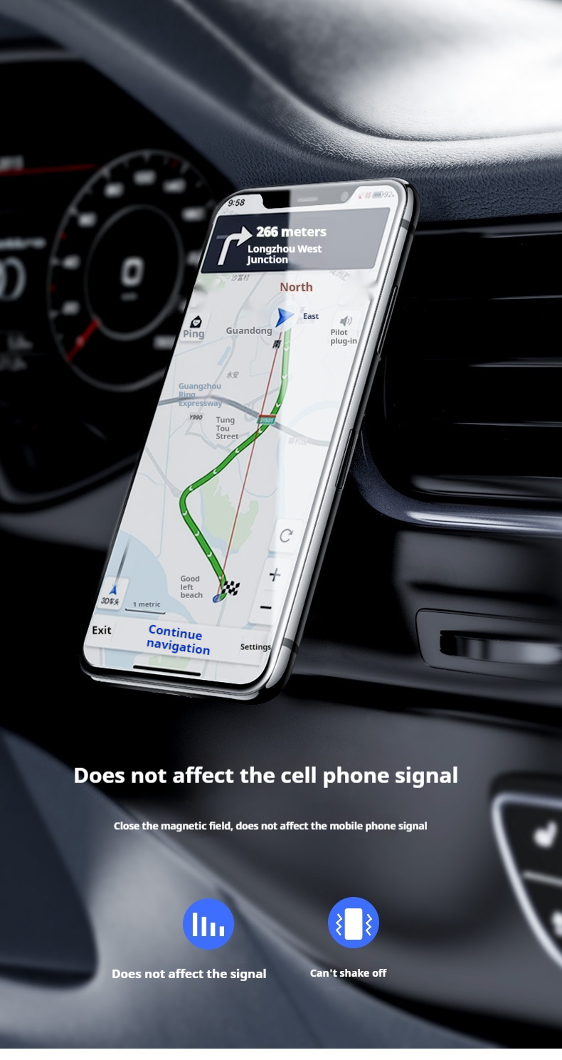 Kreatív autós navigációs matrica autós tartó levegőkivezető mágneses adszorpciós kormánykerék autós telefontartó_voghion.com