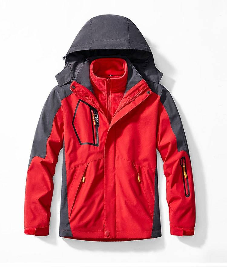 Herrenbekleidung Nerzsamt Drei-in-Eins-Jacke_voghion.com