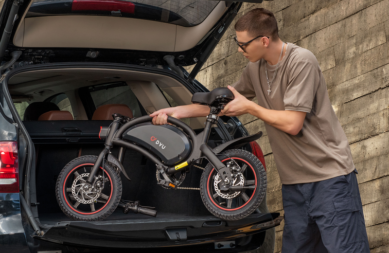 DYU D3F Elektrofahrrad für Erwachsene, 14 Zoll faltbares Elektrofahrrad, Pendler-City-E-Bike mit 250-W-Motor und 36-V-10-Ah-Lithium-Ionen-Akku_voghion.com