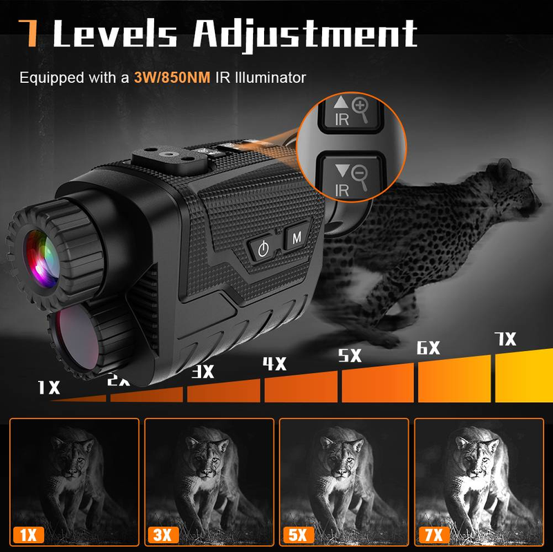 4K Ultra HD Mono-Nachtsichtbrille: Leichtes, am Kopf getragenes Gerät für verbesserte Sicht bei Nacht bei der Jagd, Überwachung und Erkundung im Freien_voghion.com
