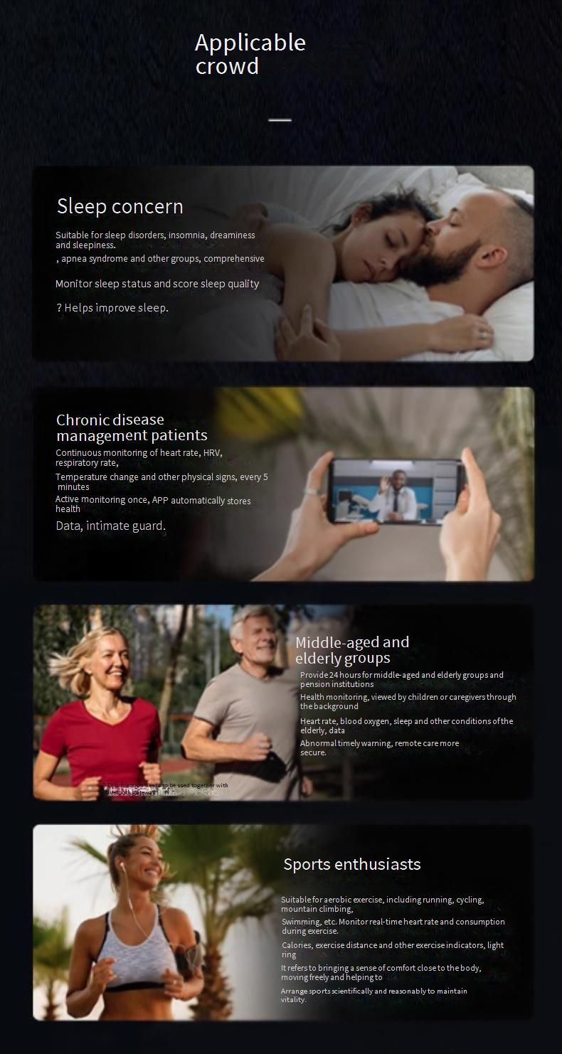 Smart Activity Trackers Glue Filling Ring Bluetooth Heart Rate Blood Oxygen Step Sleep Monitoring Sports Health Wireless Charging_voghion.com